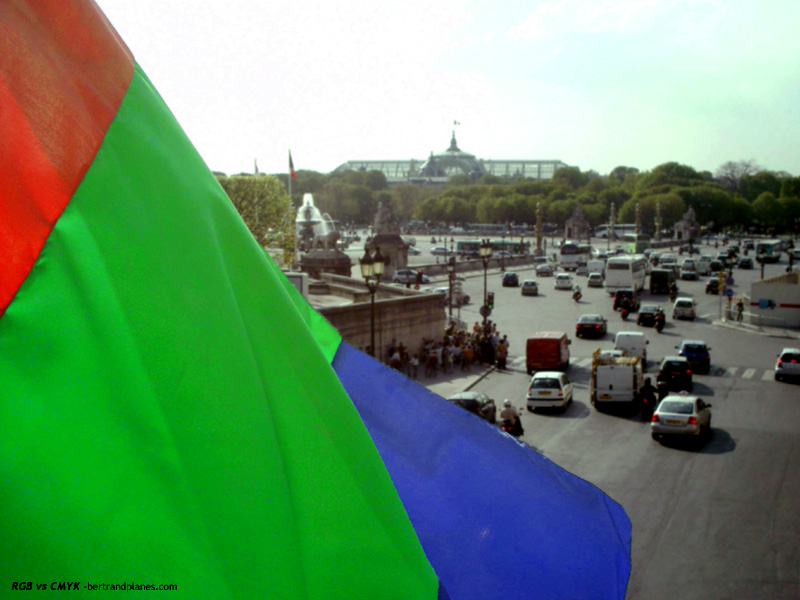 RGB flag / Place de la concorde / Paris. 